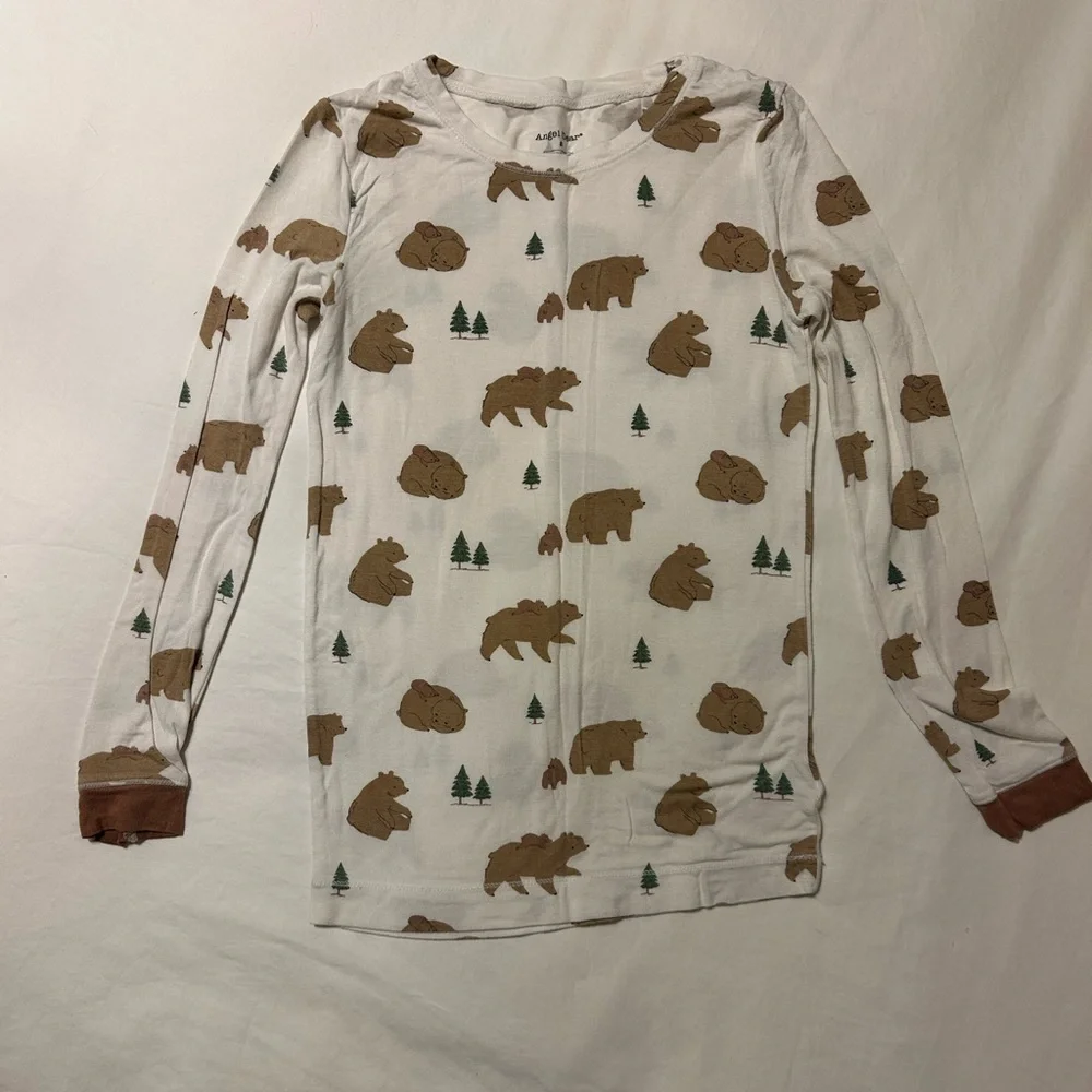 Angel Dear Long Sleeve Pajama Set Brown Bears Size 8